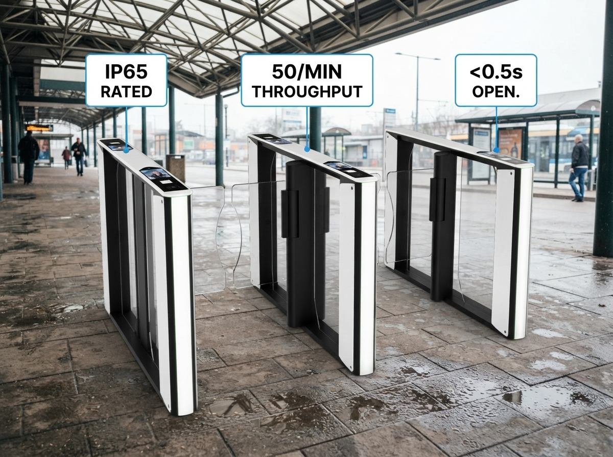 IP65-Rated. 50 People Per Minute. Built for Indoors and Out.